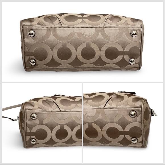 Coach Op Art Signature Sateen Taylor Convertible Satchel to Shoulder/Crossbody - Picture 7 of 10